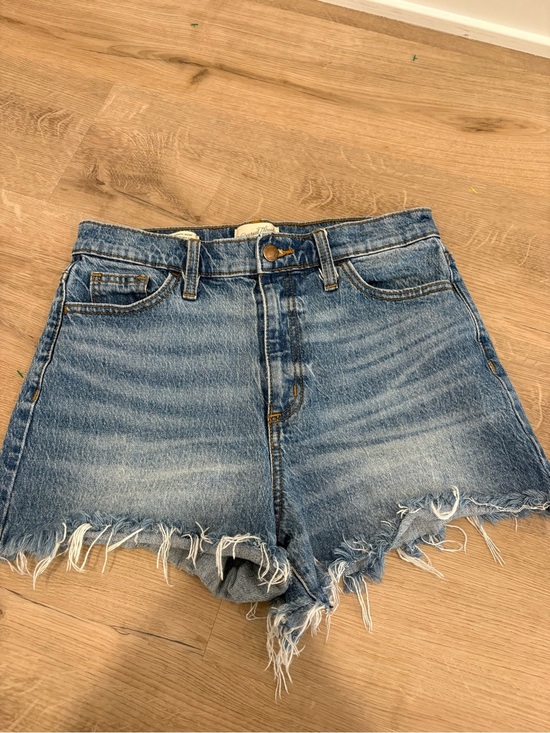 Universal Thread Pants - Universal Thread Light Blue High-Rise Distressed Denim Shorts